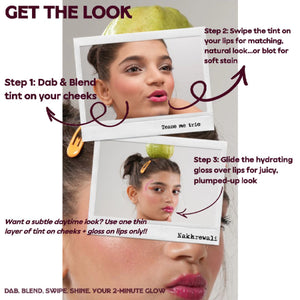 How to use Nakhrewali lip and cheek tint step by step