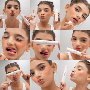 Kiss Miss Tease Me Trio Lip Gloss and Tint Model Shots