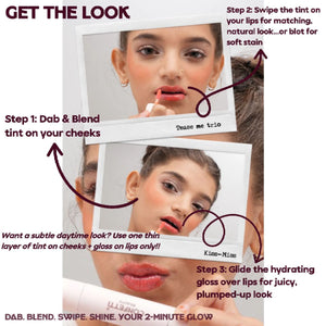 Kiss Miss Tease Me Trio Lip Gloss and Tint How to Use