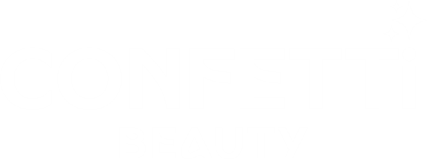 Confetti beauty white logo
