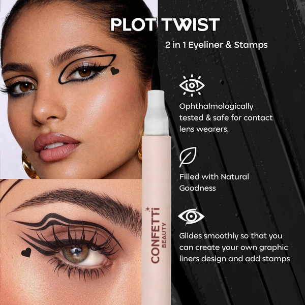Inked (Classic Black Eyeliner with Stamps)