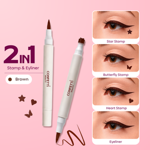Confetti Beauty Haloed soft brown Plot Twist eyeliner swatched — long-lasting, smudge-proof